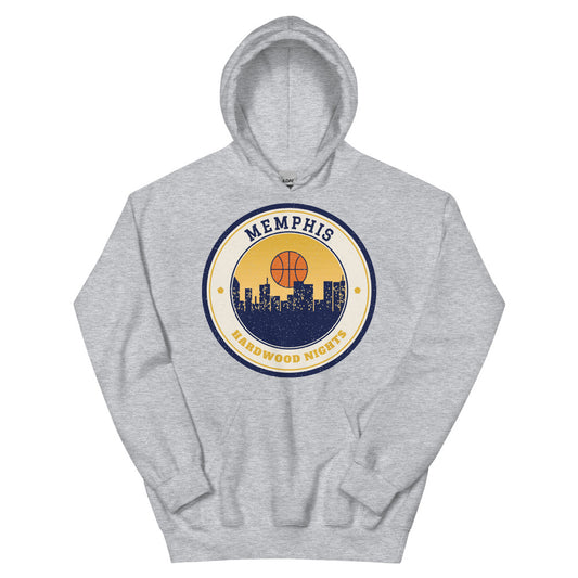 Memphis Hardwood Nights Hoodie in sport grey, front