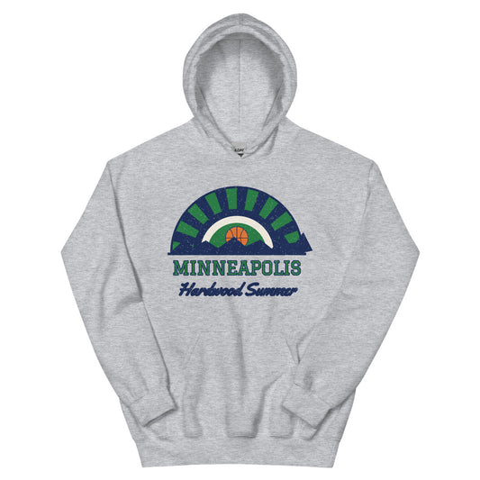 Minneapolis Hardwood Summer Hoodie in sport grey, front