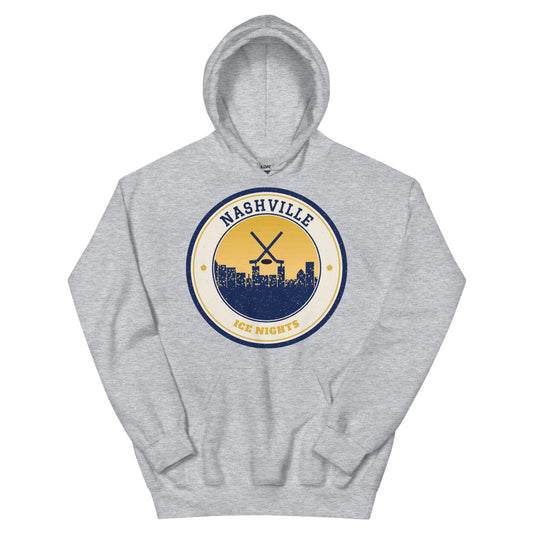 Nashville Ice Nights Hoodie in sport grey, front