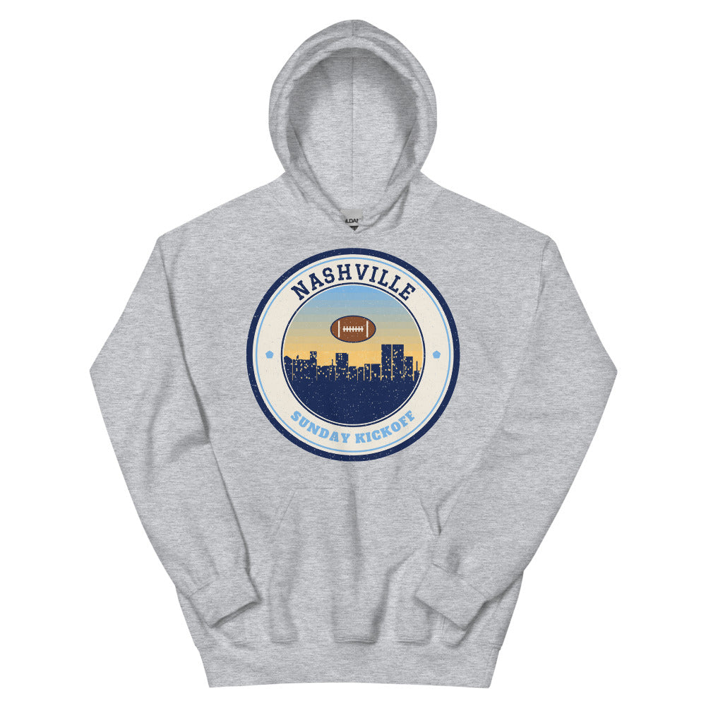 Nashville Sunday Kickoff Hoodie in sport grey, front