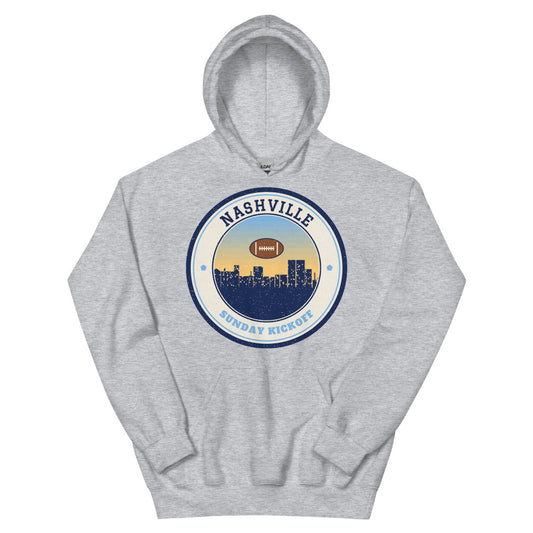 Nashville Sunday Kickoff Hoodie in sport grey, front