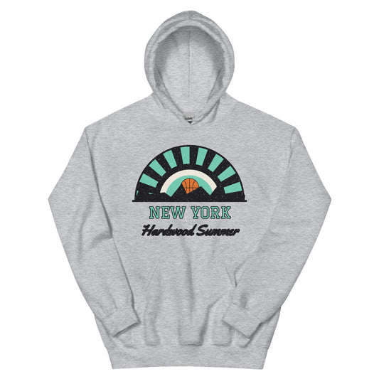 New York Hardwood Summer Hoodie in sport grey, front
