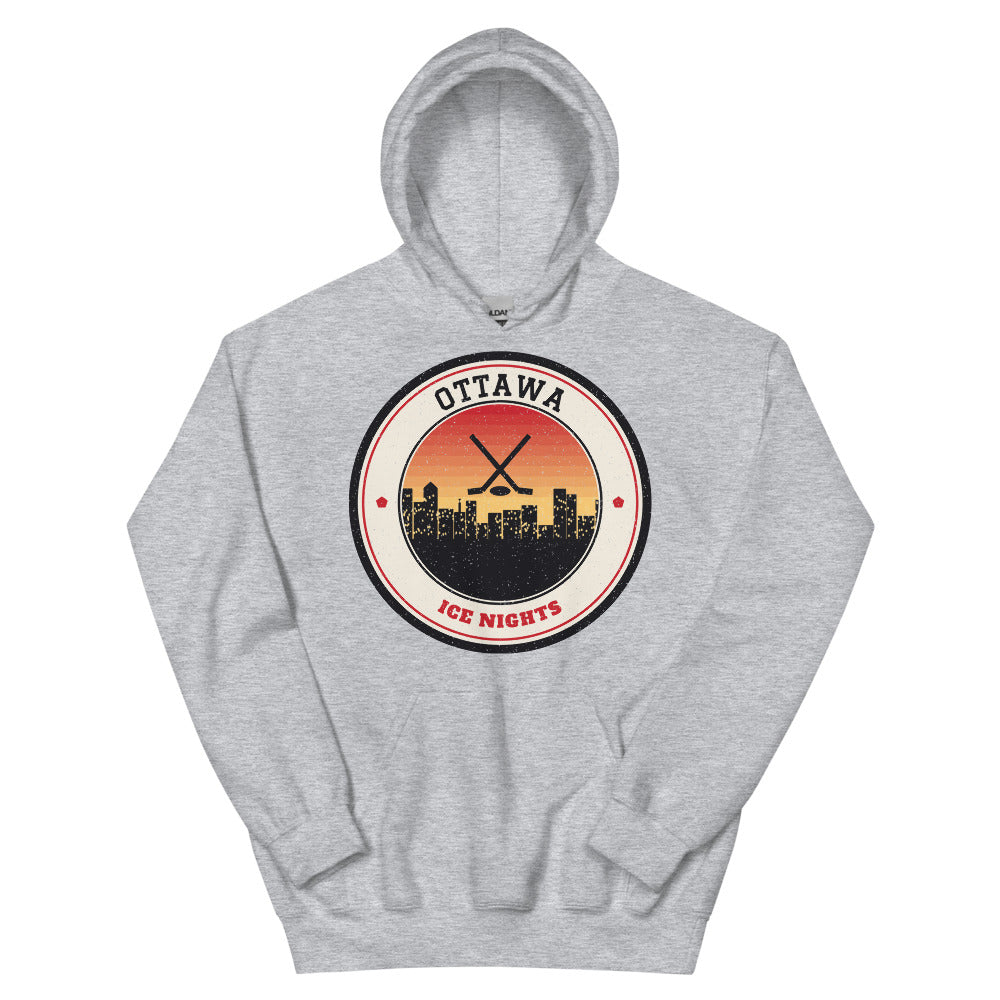 Ottawa Ice Nights Hoodie in sport grey, front