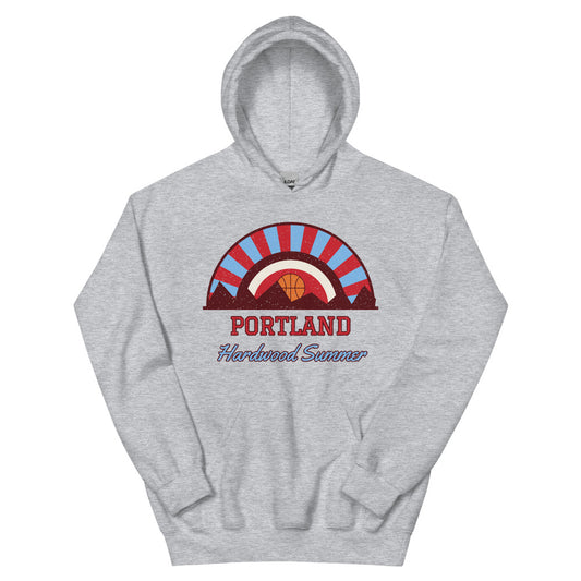 Portland Hardwood Summer Hoodie in sport grey, front