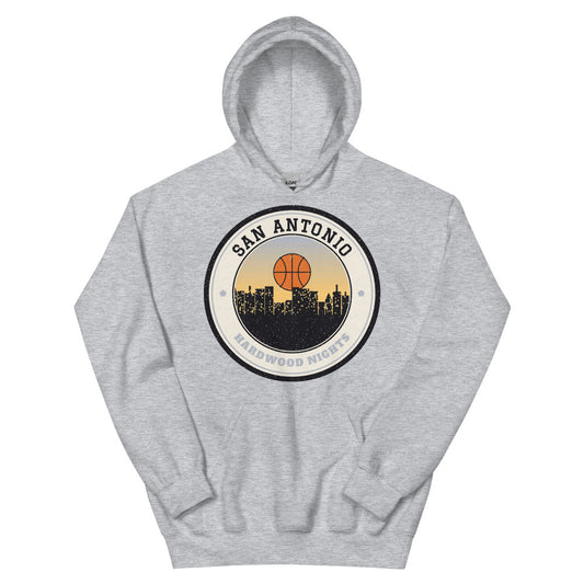 San Antonio Hardwood Nights Hoodie in sport grey, front