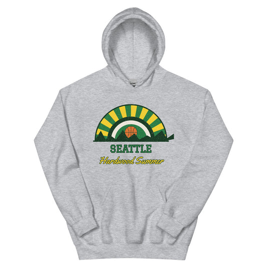 Seattle Hardwood Summer Hoodie in sport grey, front