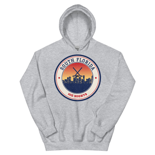 South Florida Ice Nights Hoodie in sport grey, front