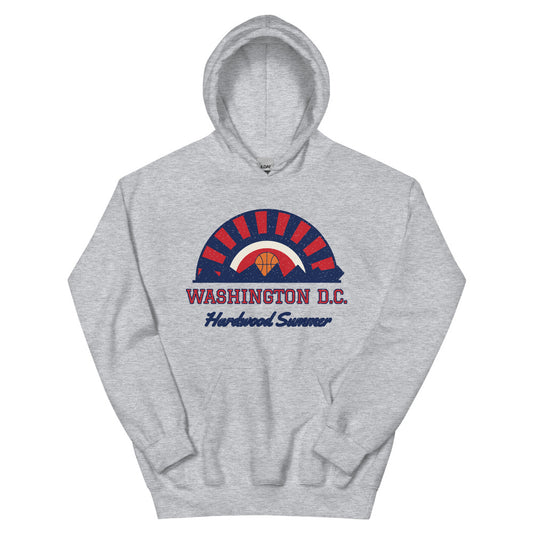 Washington DC Hardwood Summer Hoodie in sport grey, front