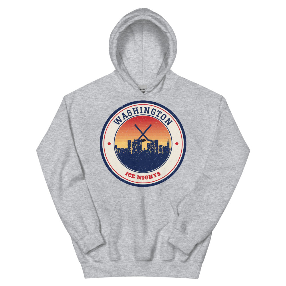 Washington Ice Nights Hoodie in sport grey, front