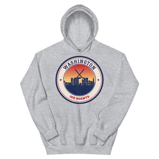 Washington Ice Nights Hoodie in sport grey, front