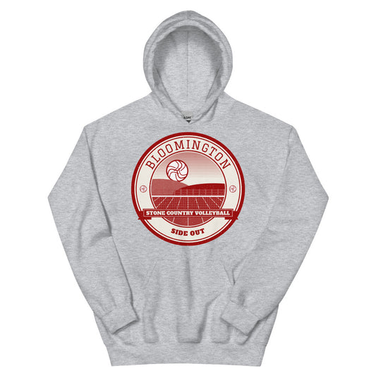 Bloomington Stone Country Volleyball Hoodie in sport grey, front