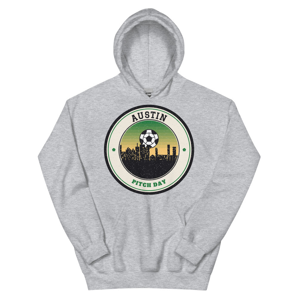 Austin Pitch Day Hoodie in sport grey, front