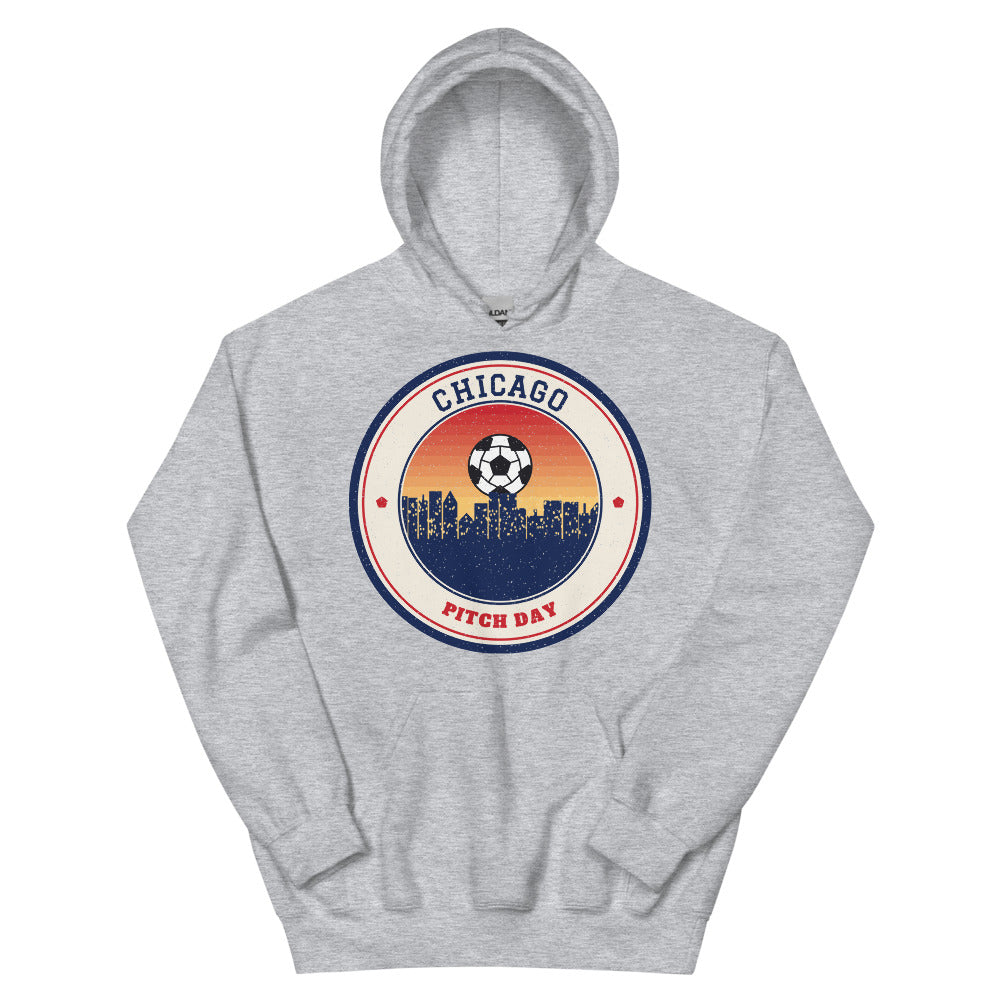 Chicago Pitch Day Hoodie in sport grey, front