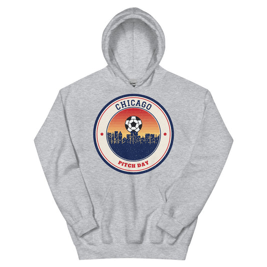 Chicago Pitch Day Hoodie in sport grey, front