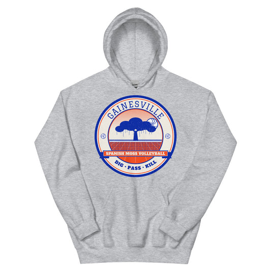 Gainesville Spanish Moss Volleyball Hoodie in sport grey, front