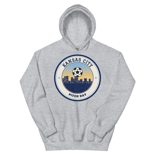 Kansas City Pitch Day Hoodie in sport grey, front