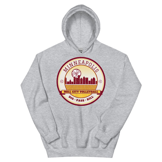 Minneapolis Mill City Volleyball Hoodie in sport grey, front