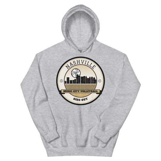 Nashville Music City Volleyball Hoodie in sport grey, front