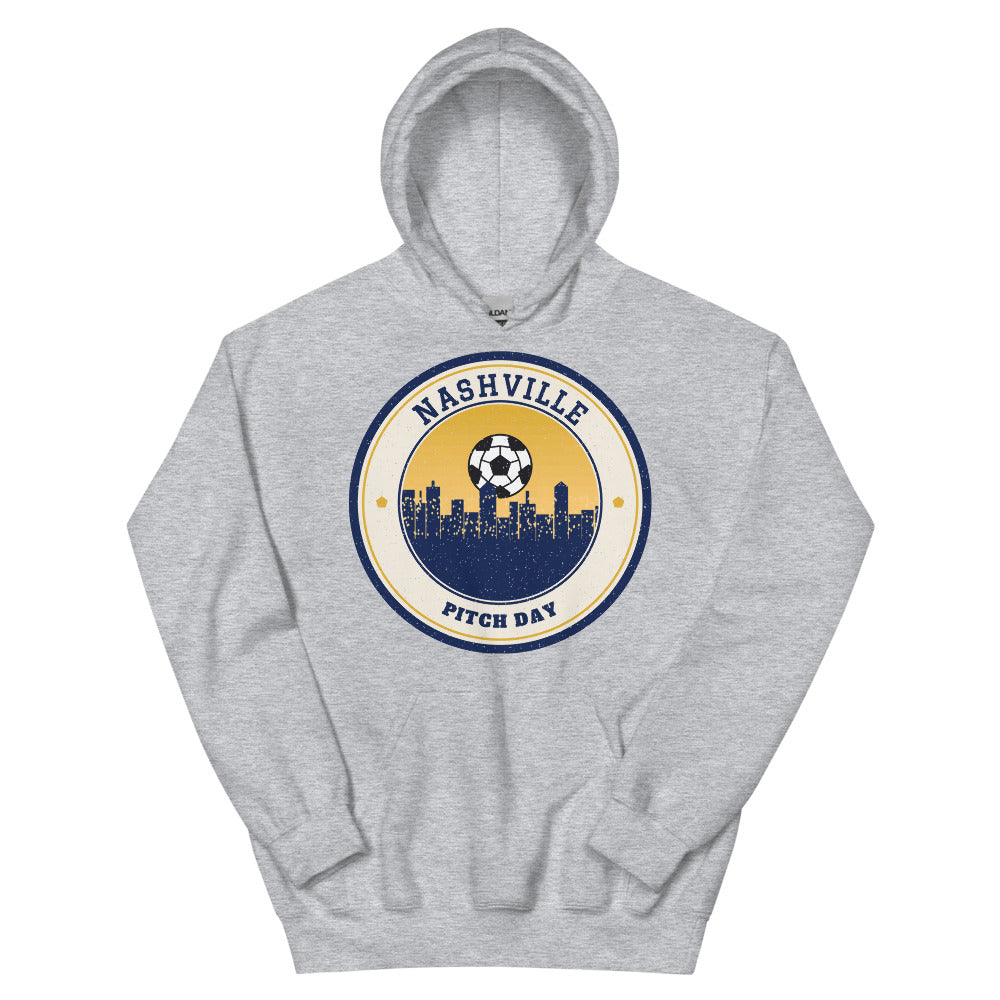 Nashville Pitch Day Hoodie in sport grey, front