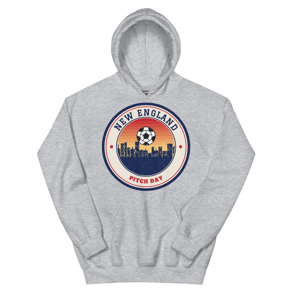 New England Pitch Day Hoodie in sport grey, front