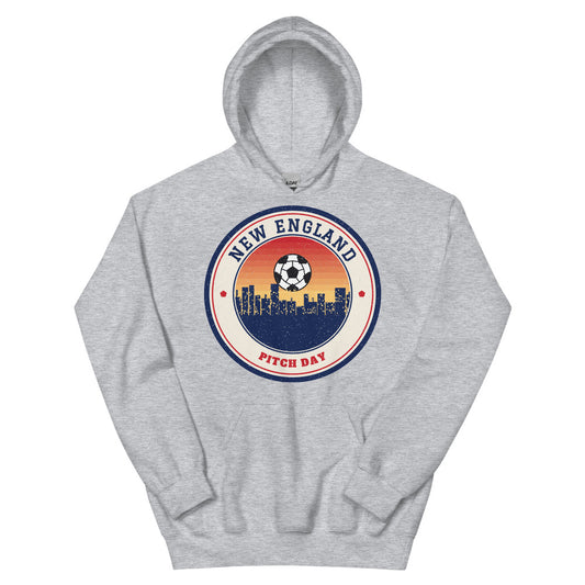 New England Pitch Day Hoodie in sport grey, front