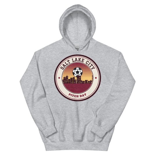 Salt Lake City Pitch Day Hoodie in sport grey, front