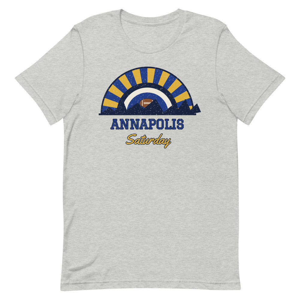 Annapolis Saturday Tee in athletic heather, front