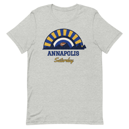 Annapolis Saturday Tee in athletic heather, front