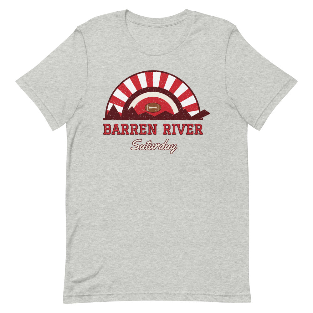 Barren River Saturday Tee in athletic heather, front