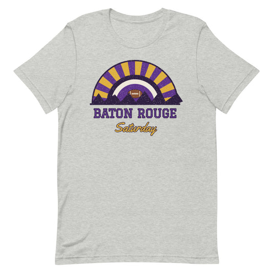 Baton Rouge Saturday Tee in athletic heather, front