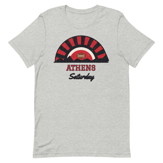 Athens Saturday Tee in athletic heather, front