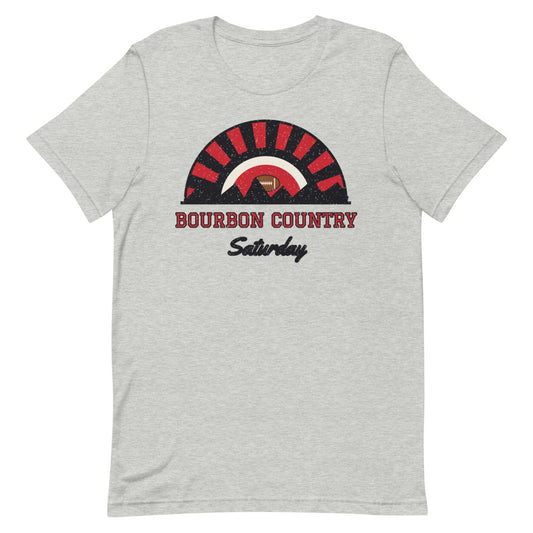Bourbon Country Saturday Tee in athletic heather, front