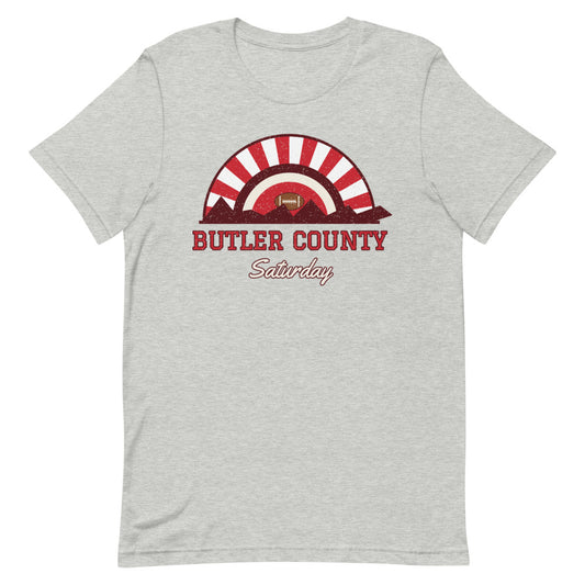 Butler County Saturday Tee in athletic heather, front