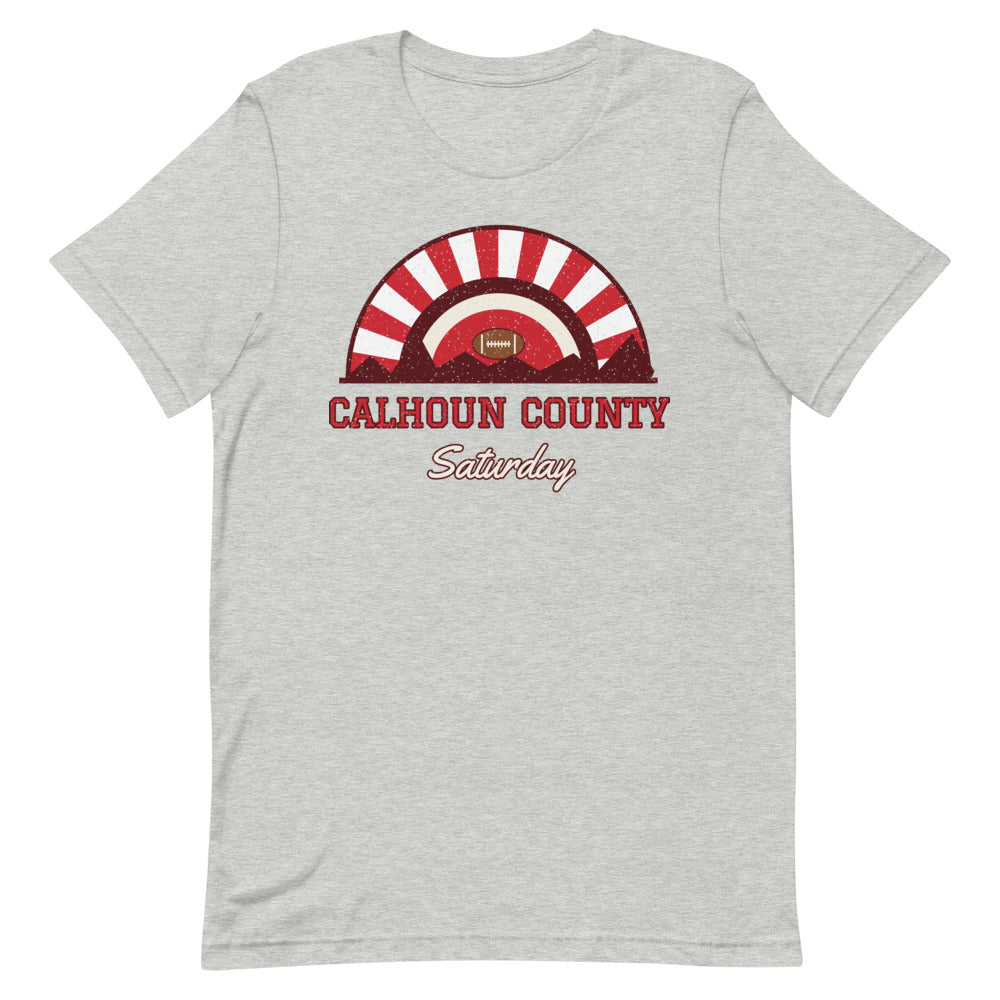 Calhoun County Saturday Tee in athletic heather, front