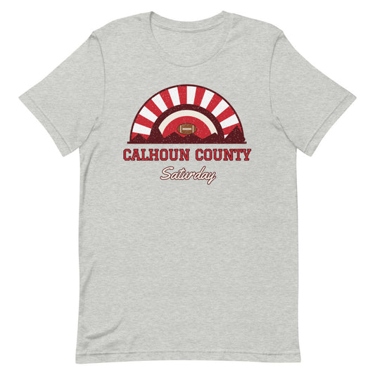 Calhoun County Saturday Tee in athletic heather, front