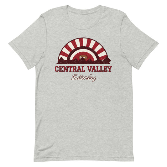 Central Valley Saturday Tee in athletic heather, front