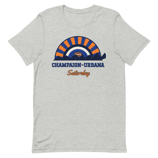 Champaign-Urbana Saturday Tee in athletic heather, front