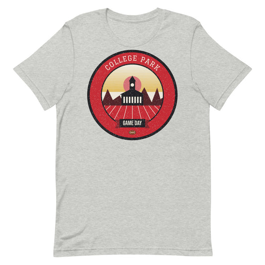Chesapeake Red & Gold Game Day Tee in athletic heather, front