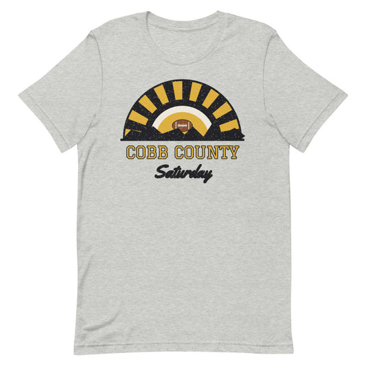 Cobb County Saturday Tee in athletic heather, front