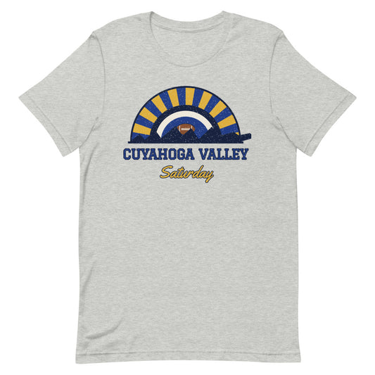 Cuyahoga Valley Saturday Tee in athletic heather, front