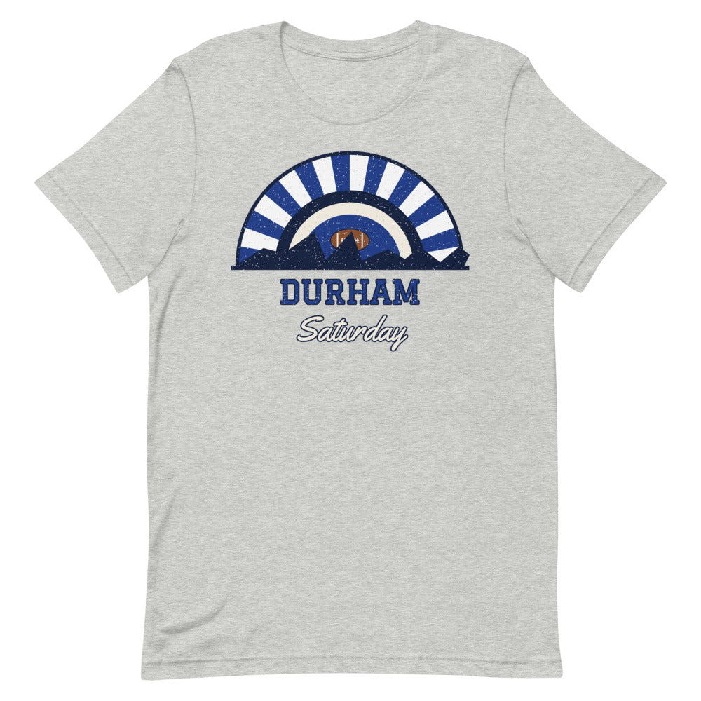 Durham Saturday Tee in athletic heather, front