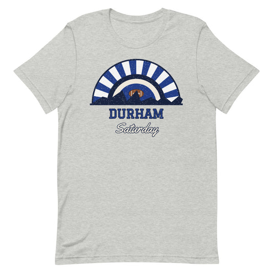 Durham Saturday Tee in athletic heather, front