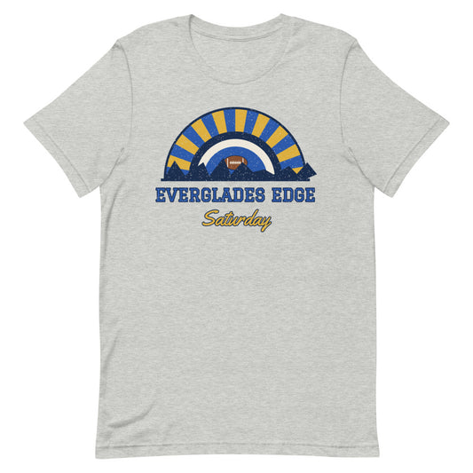 Everglades Edge Saturday Tee in athletic heather, front
