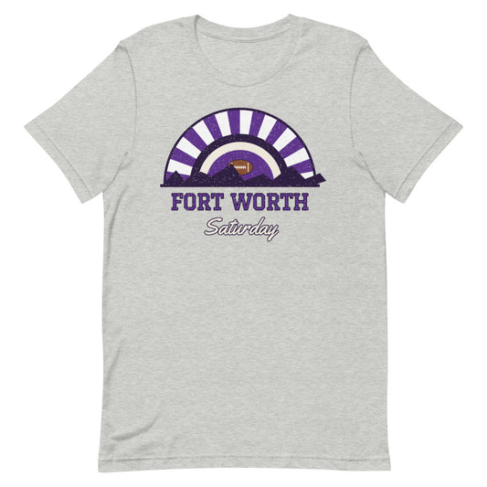 Fort Worth Saturday Tee in athletic heather, front