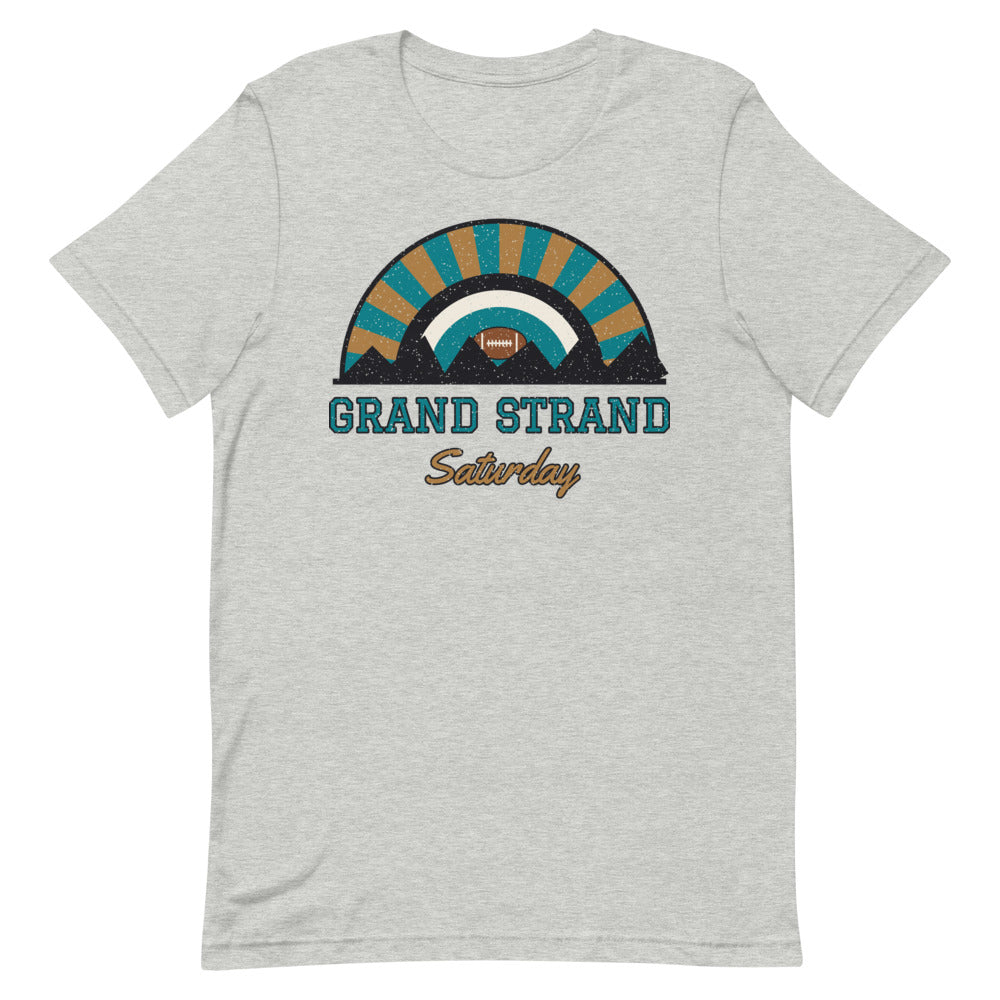 Grand Strand Saturday Tee in athletic heather, front