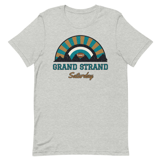 Grand Strand Saturday Tee in athletic heather, front