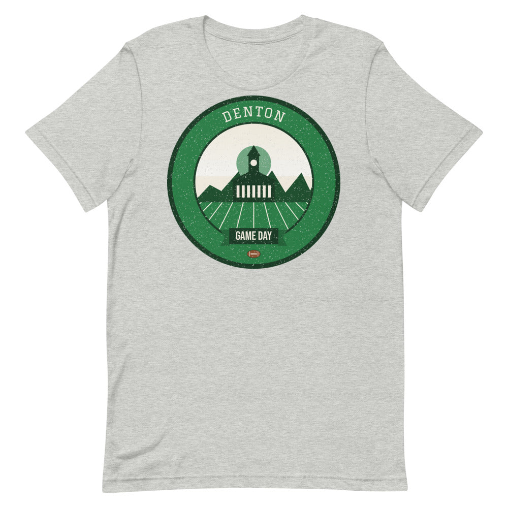 Green Courthouse Square Game Day Tee in athletic heather, front