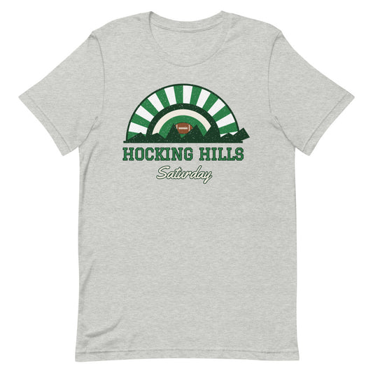 Hocking Hills Saturday Tee in athletic heather, front