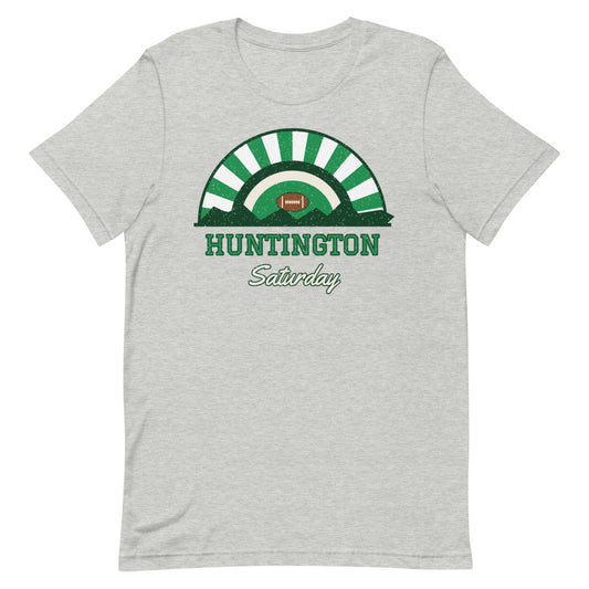 Huntington Saturday Tee in athletic heather, front