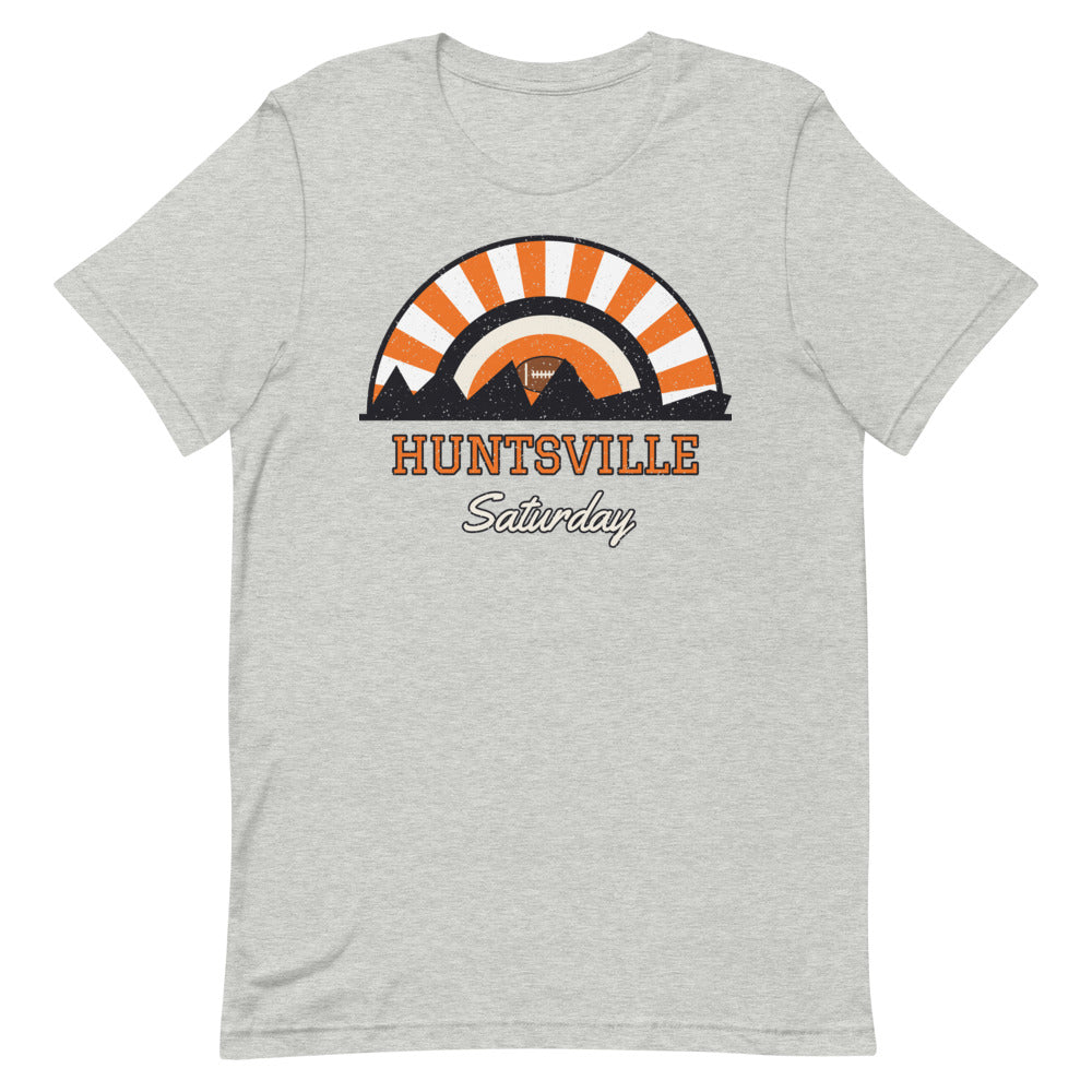 Huntsville Saturday Tee in athletic heather, front